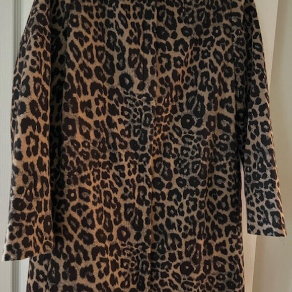 Zara Woman Ladies Leopard Print 3/4 Coat - Picture 1 of 8